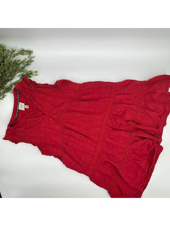Knox Rose Dresses & Skirts - Knox Rose Dusty Red Tiered V Neck Sundress Size L